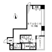レジディアタワー麻布十番　1R(A-1-TYPE)