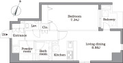 レジディア東麻布　1LDK(B-VU(1102)-TYPE)