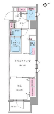 レジディア松陰神社前　1DK(C-TYPE)