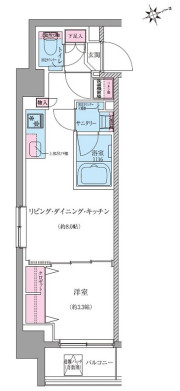 レジディア松陰神社前　1LDK(F-TYPE)