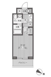 レジディア蒲田　1K(A-VU(1503)-TYPE)